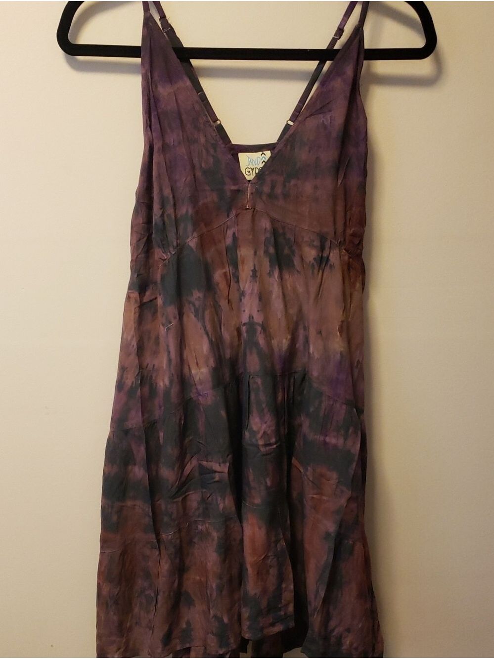NWT JadedGypsy Purple Tie-Dye V-Neck Slip Dress